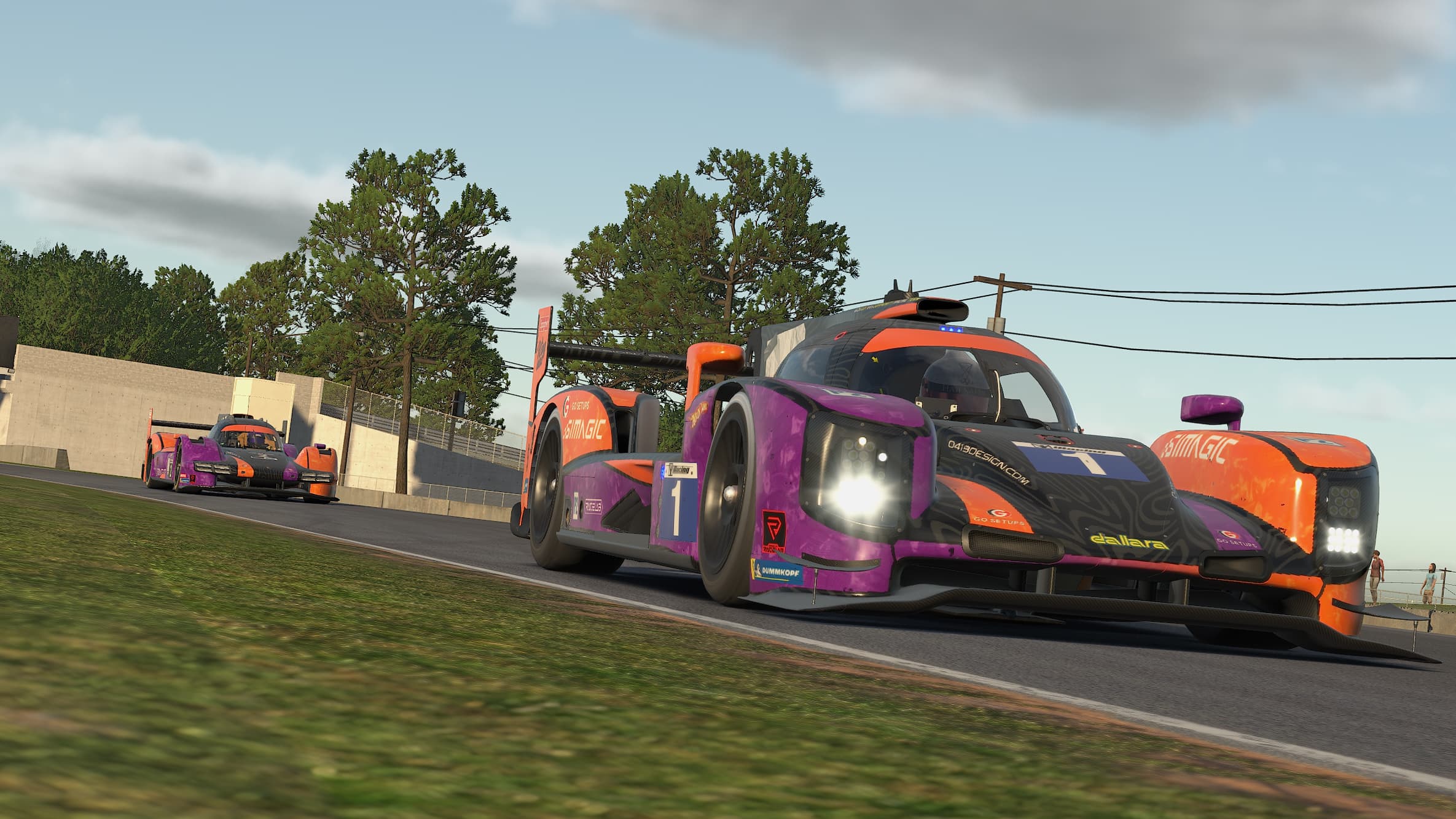 Purple and orange SIMAGIC LMP2 livery by 0419 Design