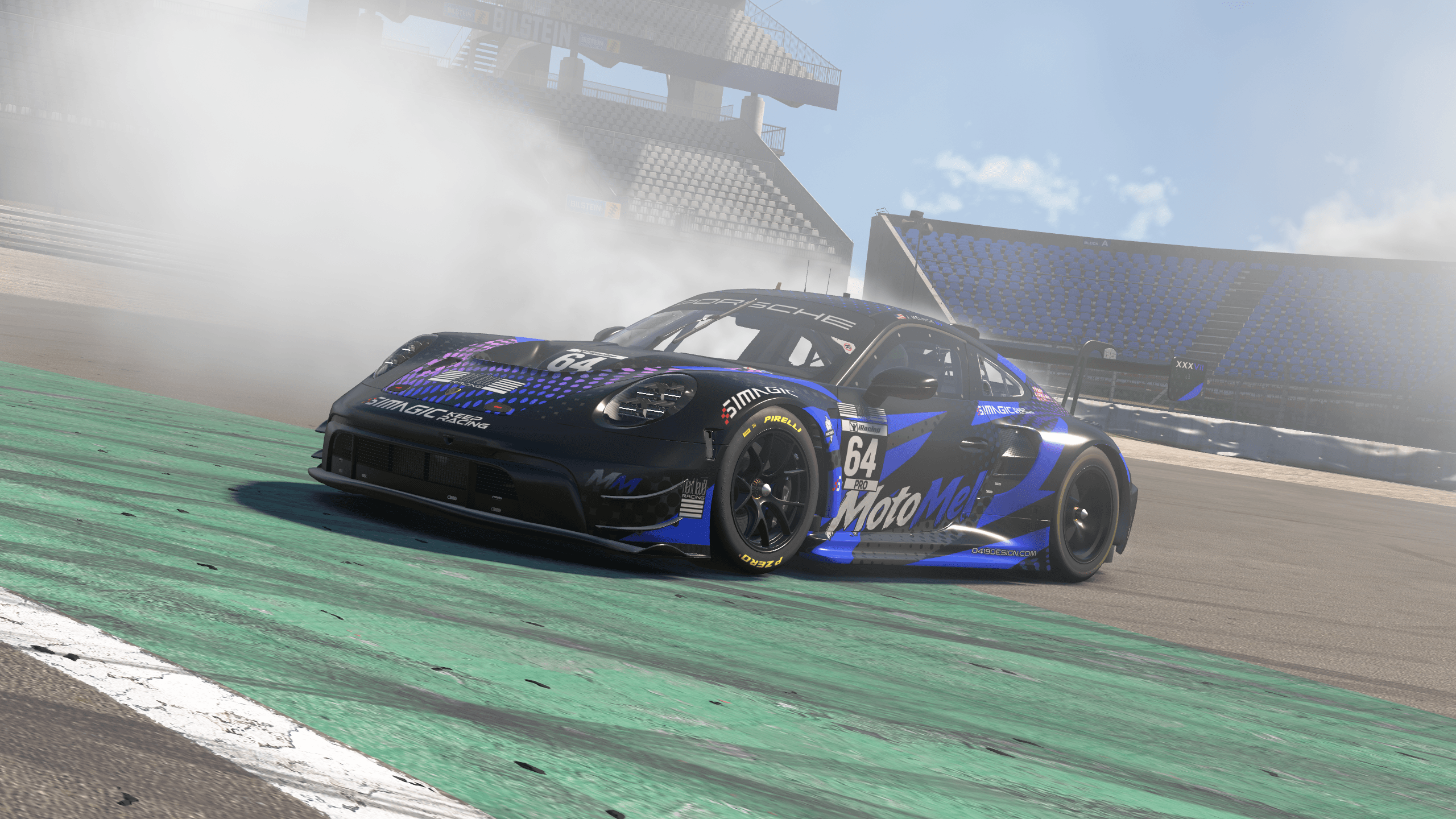 Blue and black JACKZER Porsche GT3 R livery by 0419 Design