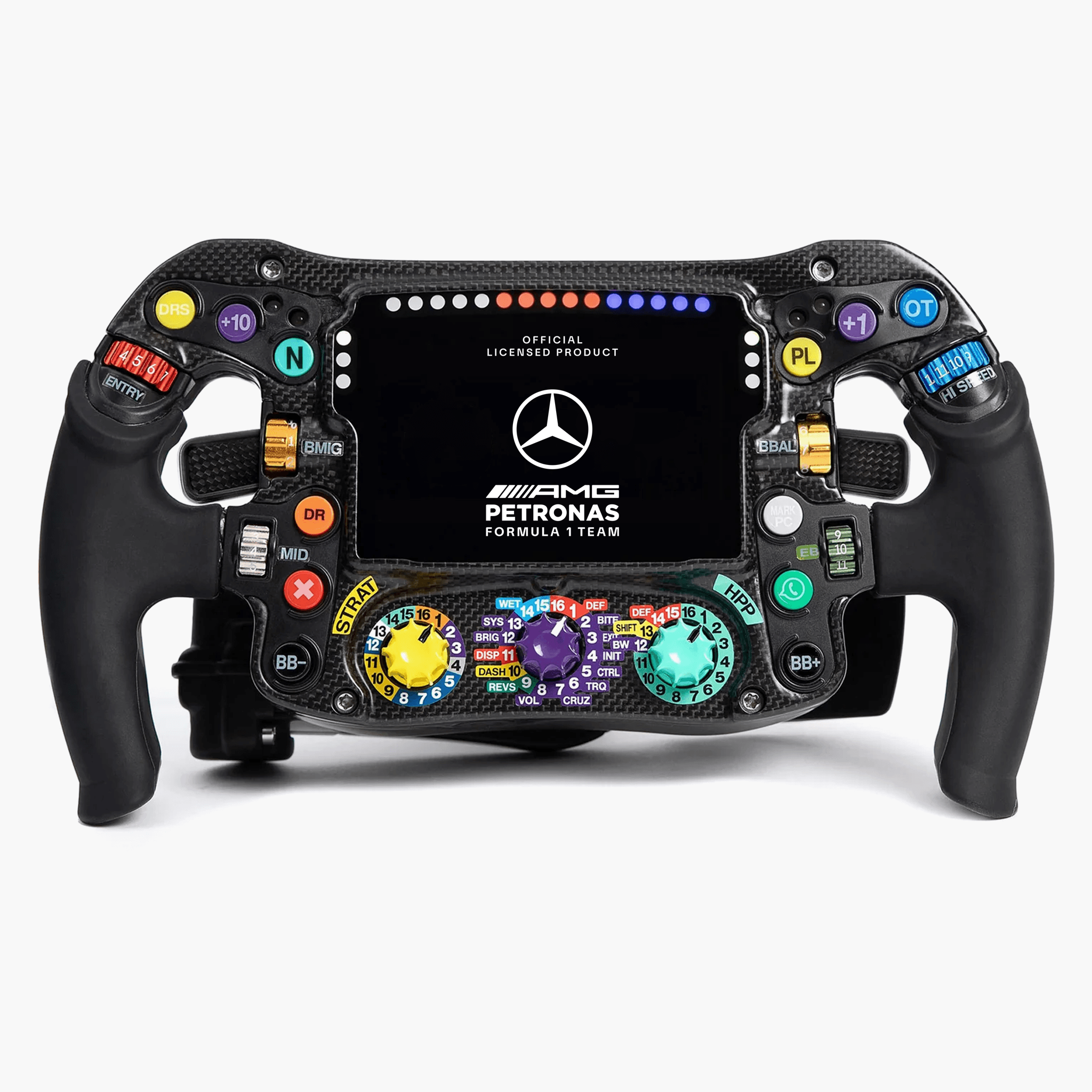 Sim-Lab Mercedes-AMG Petronas F1 Team sim racing steering wheel, front