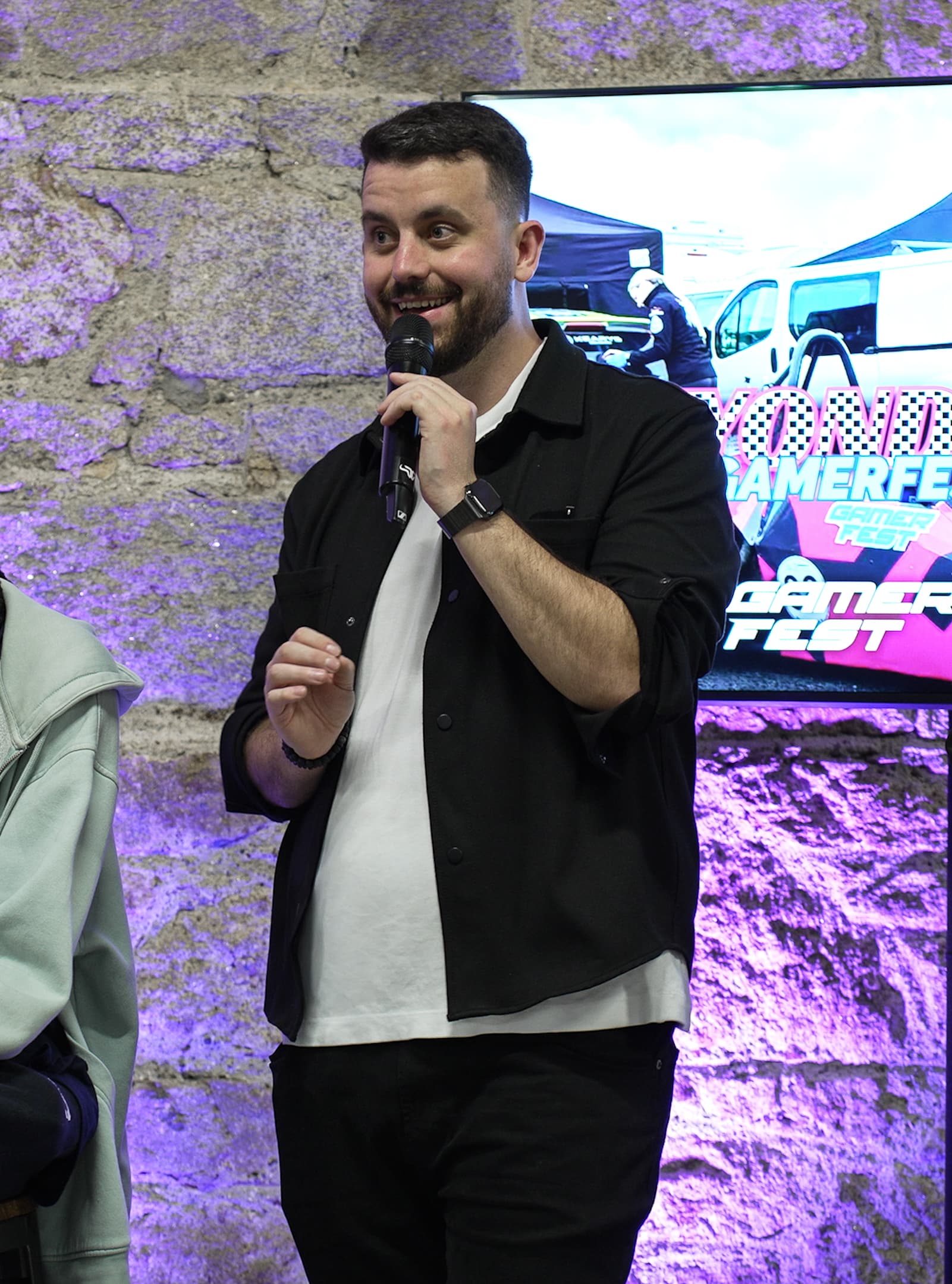 Jack speaking at GamerFest